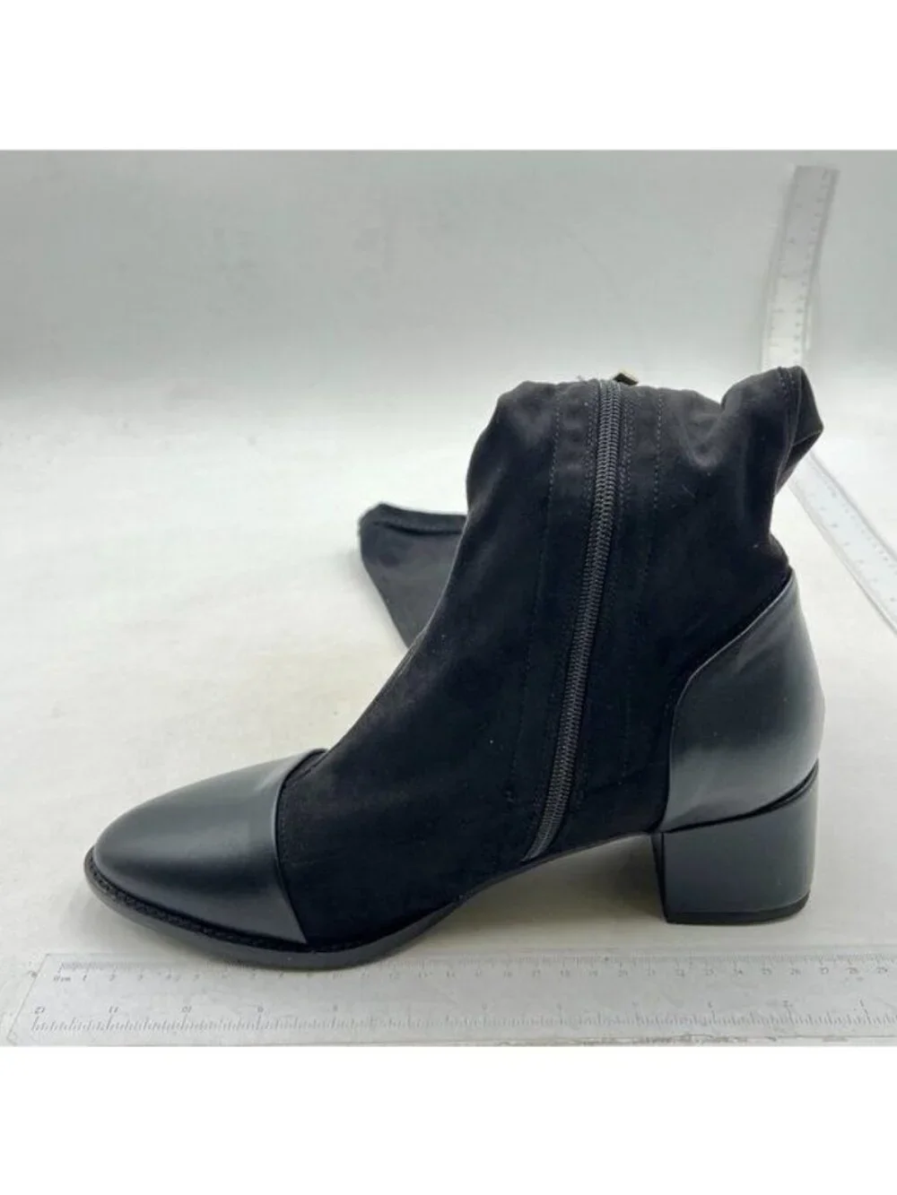 Women Trendy Over The Knee Boots Flats Pointed Closed Toe Low Heels Black